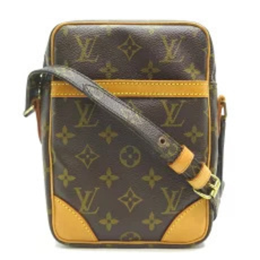 Louis Vuitton Danube Shoulder Bag pad Monogram Ebene Brown